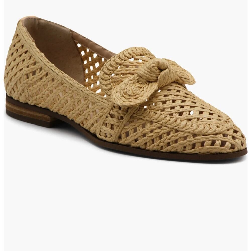 Charles David Finite Water Resistant Raffia Loafers in Natural Tan, Size 9